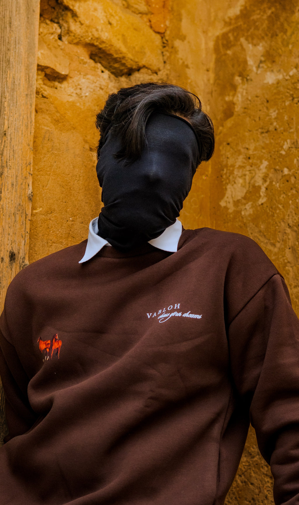 DROP-SHOULDER COTTON FLEECE SWEATSHIRT