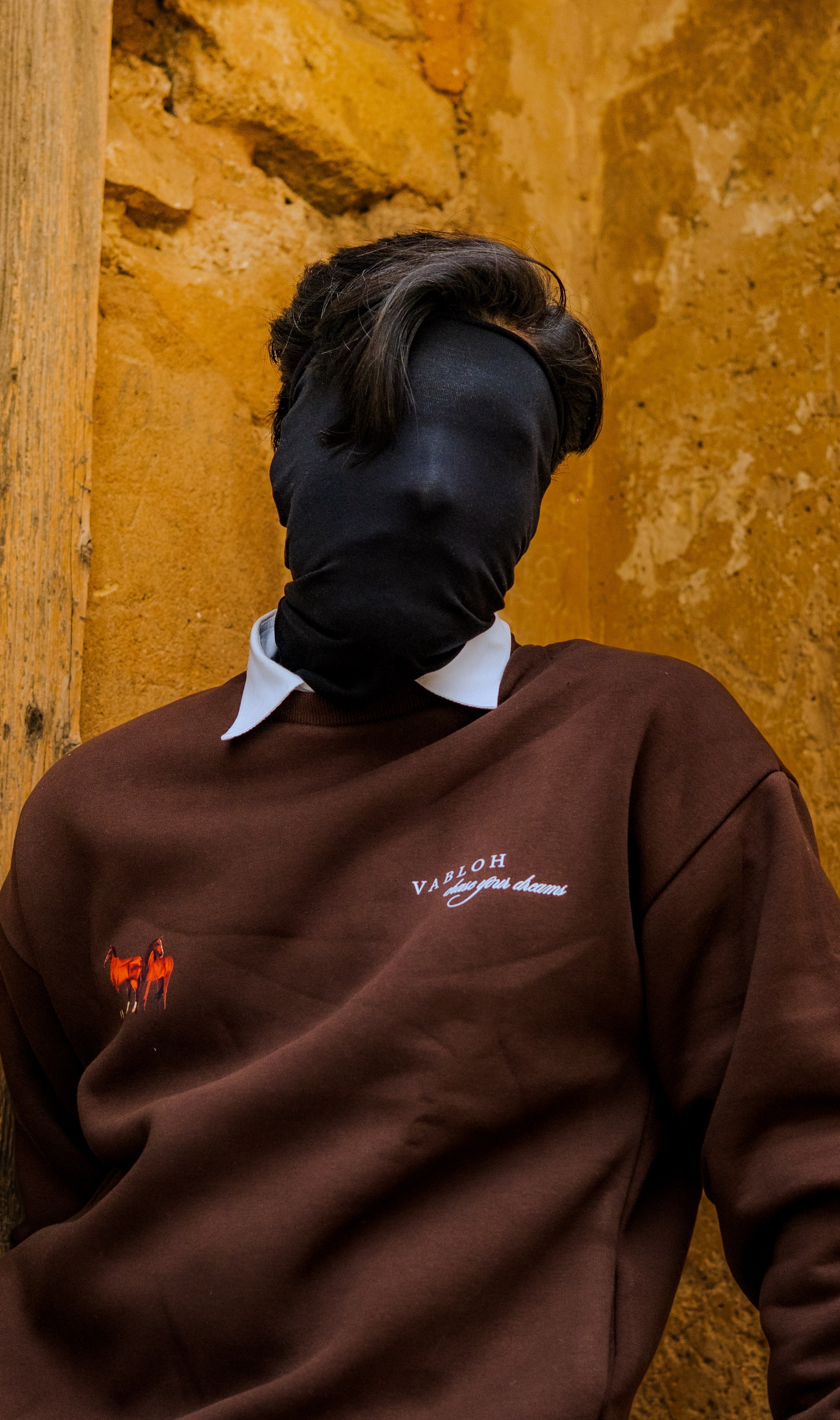 DROP-SHOULDER COTTON FLEECE SWEATSHIRT