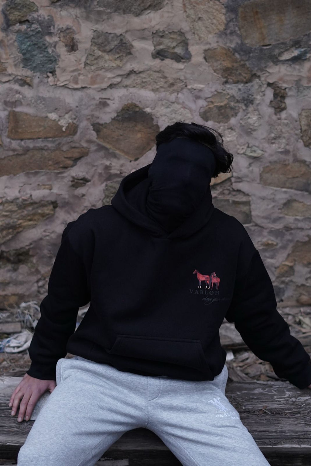 OVERSIZED COTTON FLEECE PRINTED HOODIE