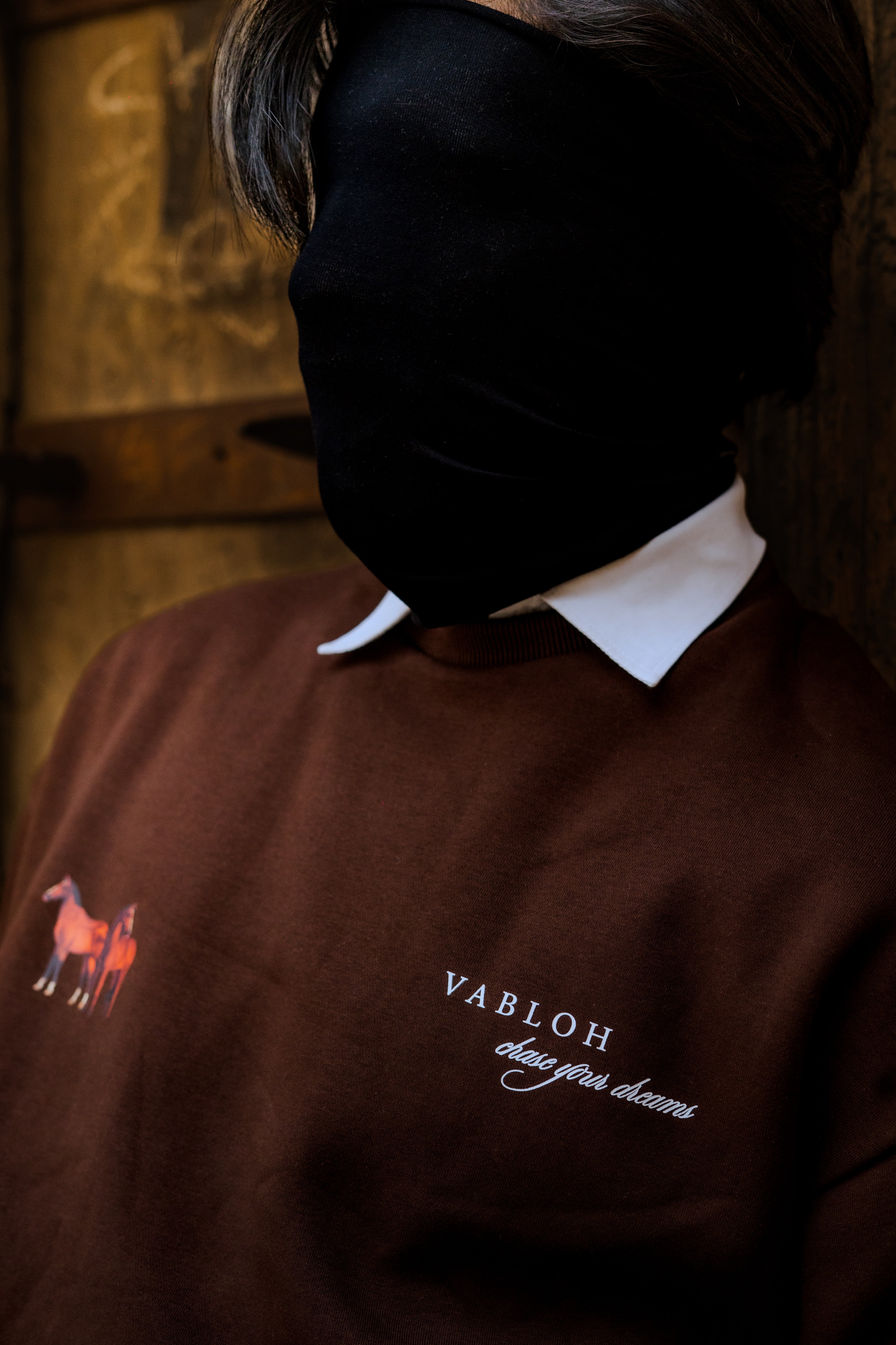 DROP-SHOULDER COTTON FLEECE SWEATSHIRT