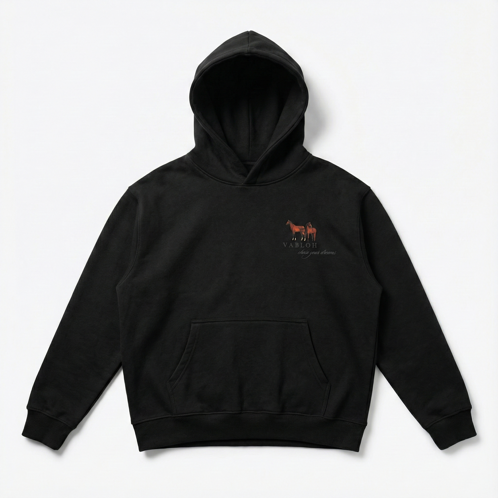 OVERSIZED COTTON FLEECE PRINTED HOODIE