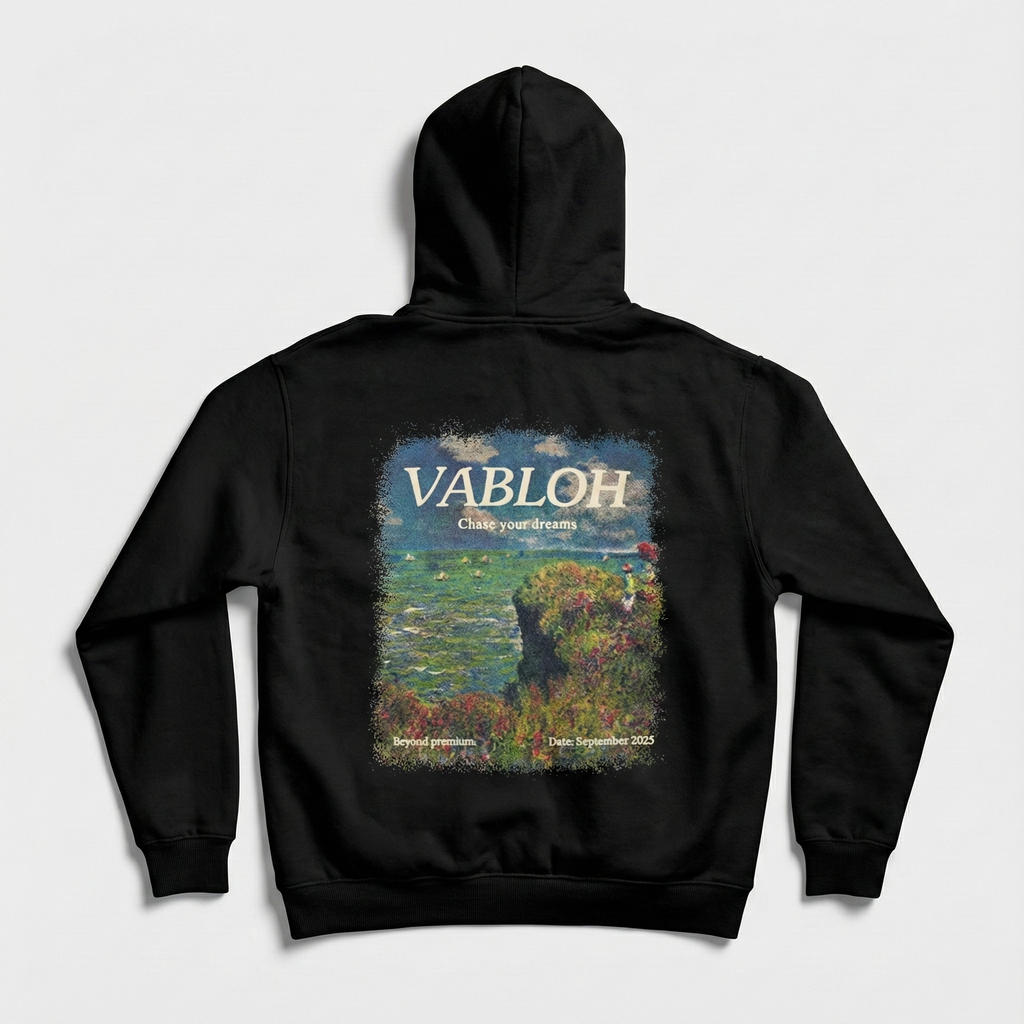 OVERSIZED COTTON FLEECE PRINTED HOODIE