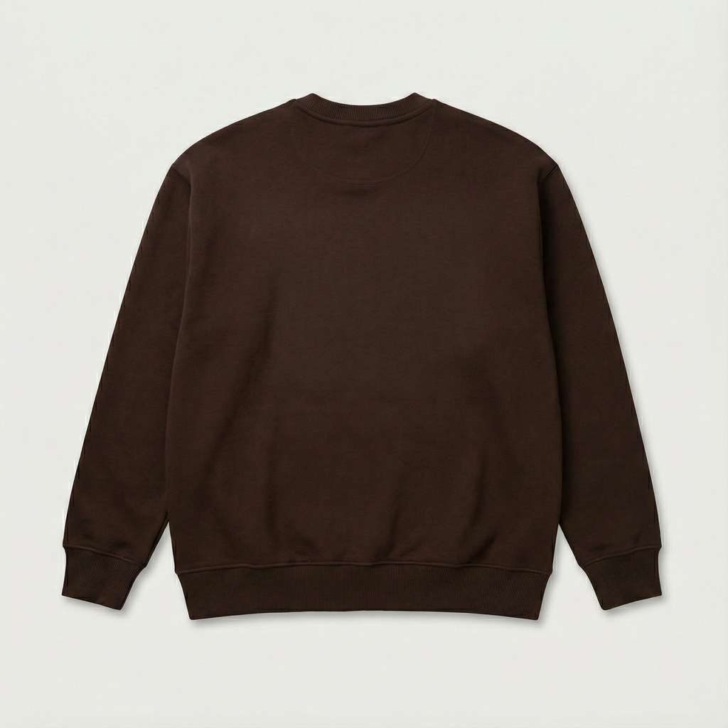 DROP-SHOULDER COTTON FLEECE SWEATSHIRT