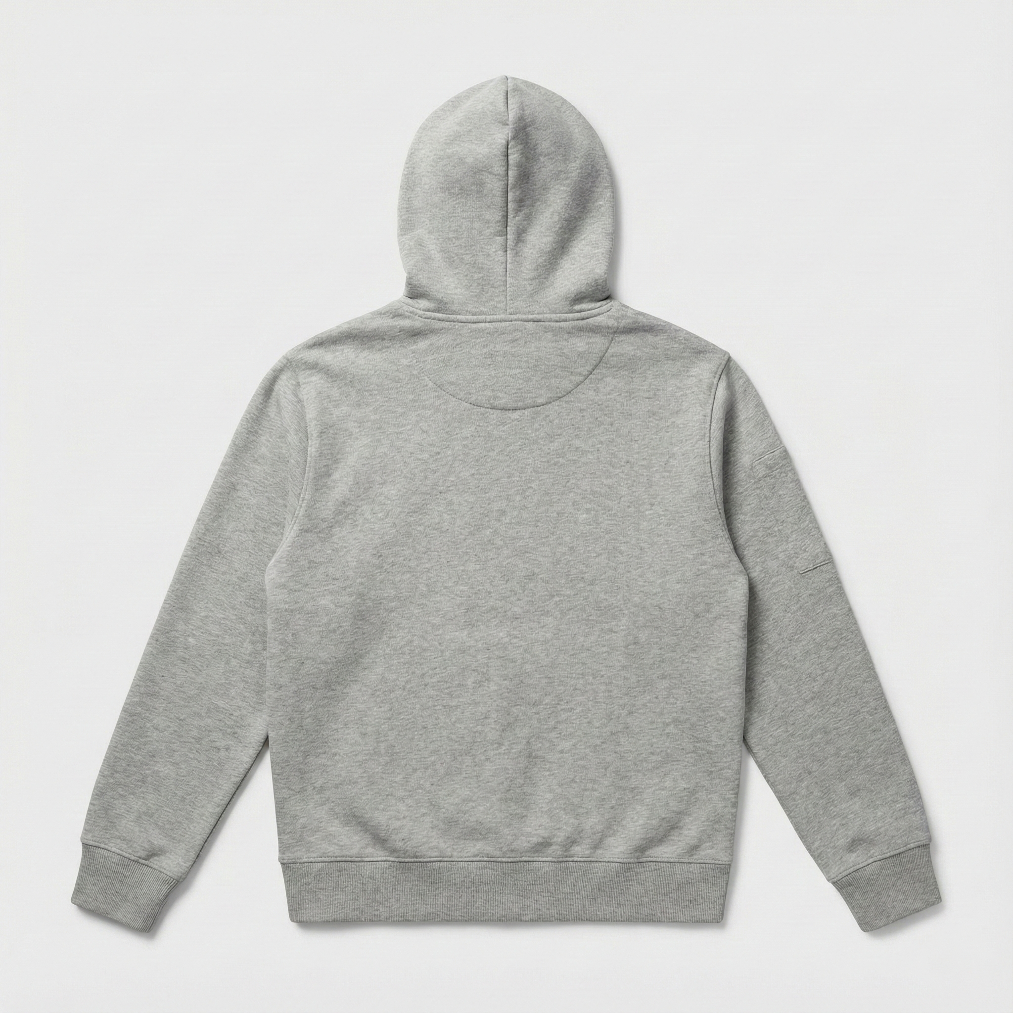 TWO WAY ZIP-THROUGH COTTON FLEECE HOODIE