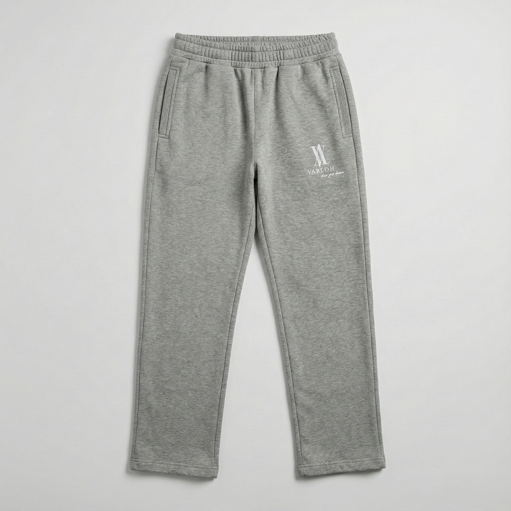 WIDE-LEG COTTON FLEECE TROUSERS