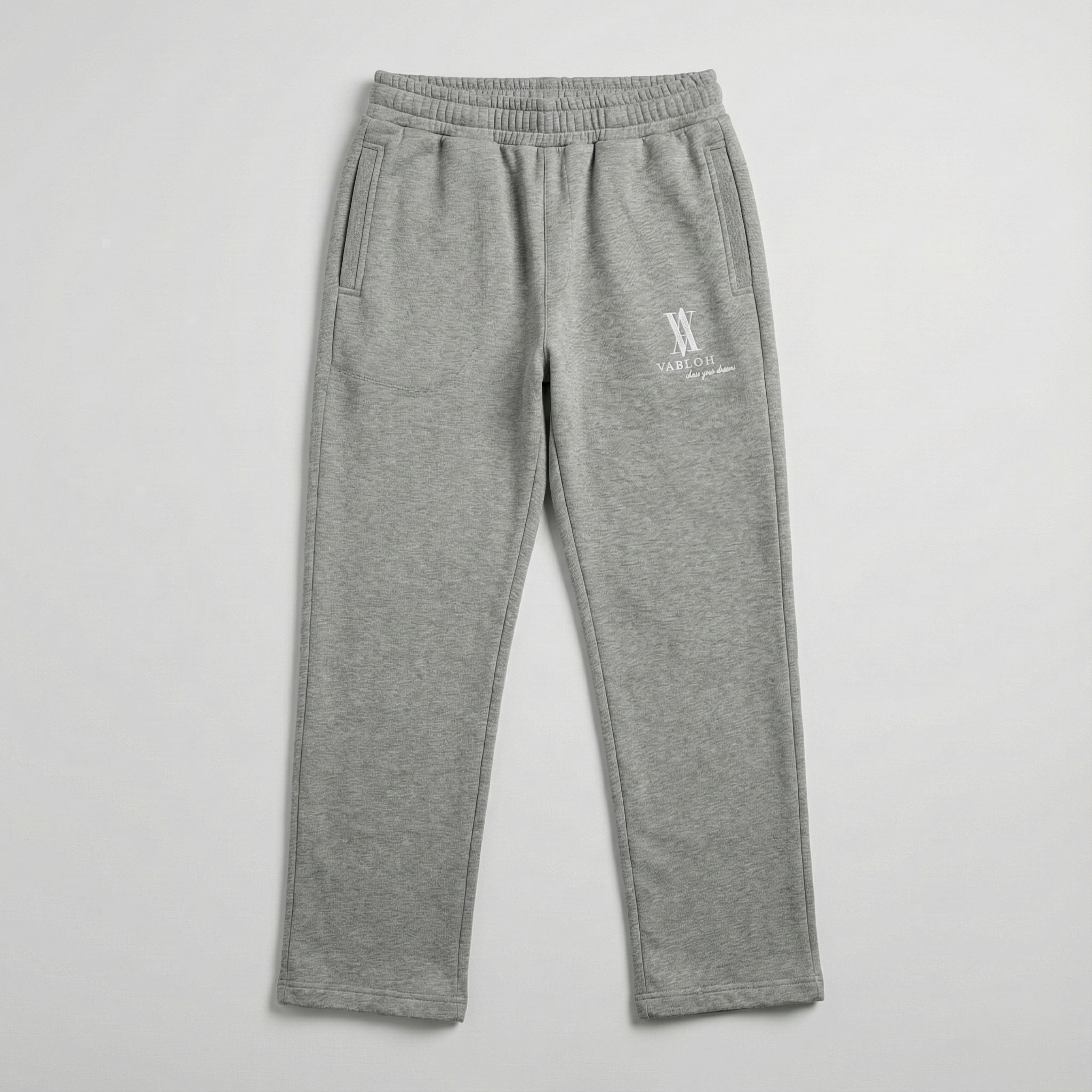 WIDE-LEG COTTON FLEECE TROUSERS