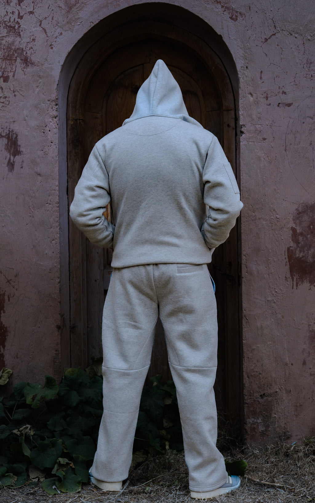 WIDE-LEG COTTON FLEECE TROUSERS