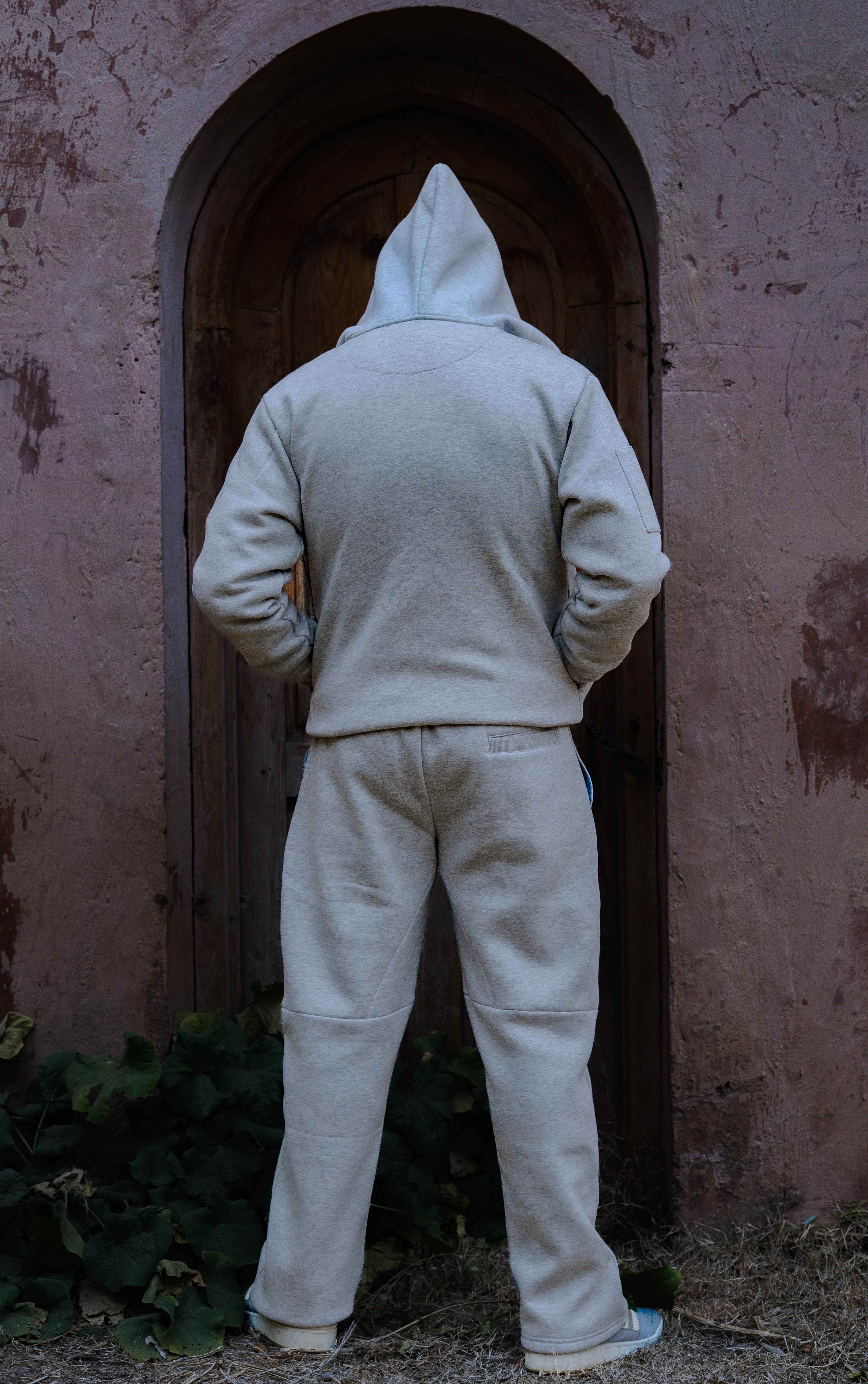 WIDE-LEG COTTON FLEECE TROUSERS