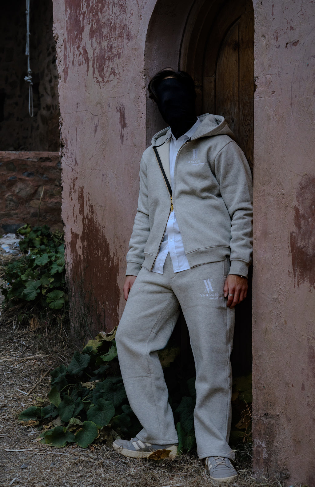 WIDE-LEG COTTON FLEECE TROUSERS