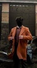 WINDSOR TAN DOUBLE-BREASTED WOOL OVERCOAT